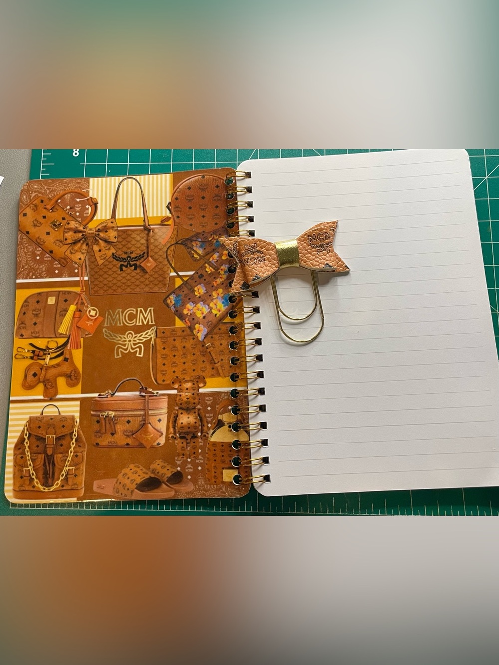 Orange/Brown Handmade 5X7 Notebook (gold pen not included)) - Picture 4 of 9